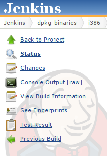 Screenshot of console output in Jenkins